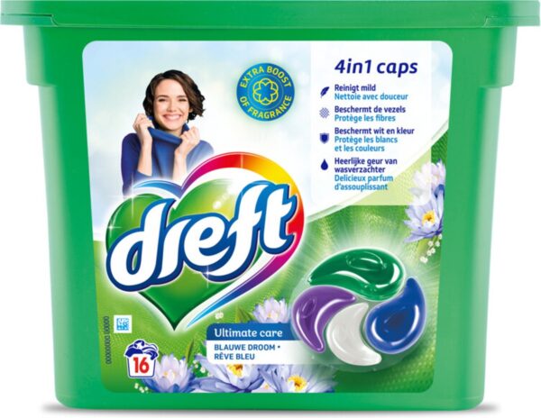 Dreft 4in1 Ultimate Care Wascapsules Blauwe Droom - Afbeelding 2