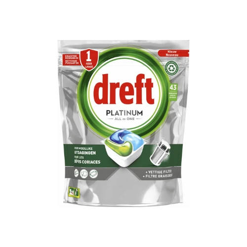 Dreft Platinum all in one vaatwastabletten regular