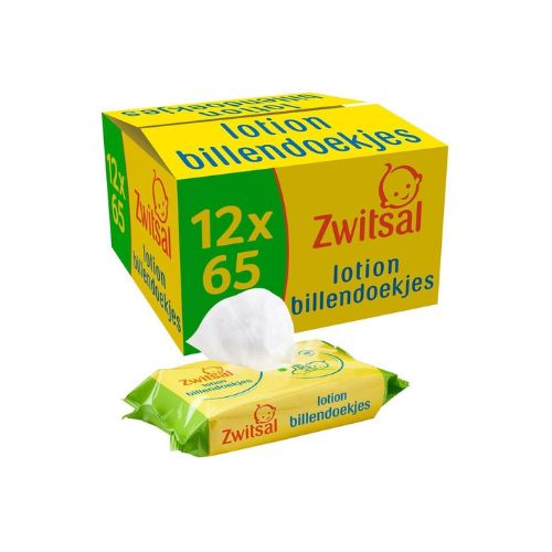 Zwitsal billendoekjes lotion 12 x 65 stuks